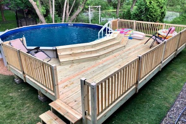 How Much Does an Above-Ground Pool Deck Cost - Zappa Deck Builders