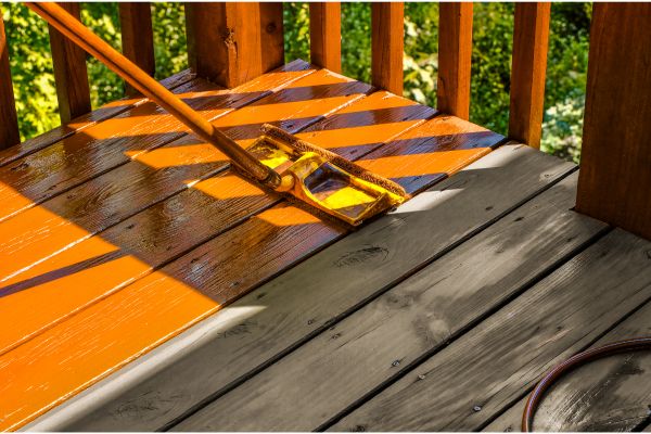 Sealing or Staining Enhanced by a Deck Cover, Zappa Deck Builders